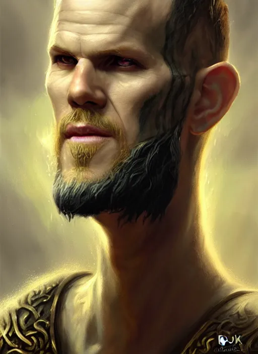 Image similar to a _ fantasy _ style _ portrait _ painting _ of floki, wicked, oil _ painting _ unreal _ 5 _ daz. _ rpg _ portrait _ extremely _ detailed _ artgerm _ greg _ rutkowski _ greg