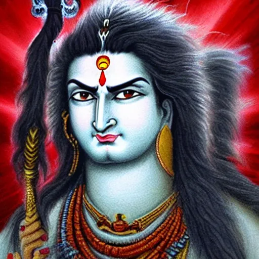 Image similar to lord shiva, angry