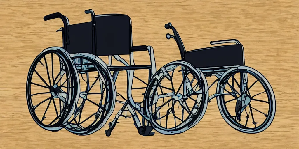 Image similar to how to build a wheelchair out of wood. instructions. step by step. drawings. style of airplane security information images. colored.