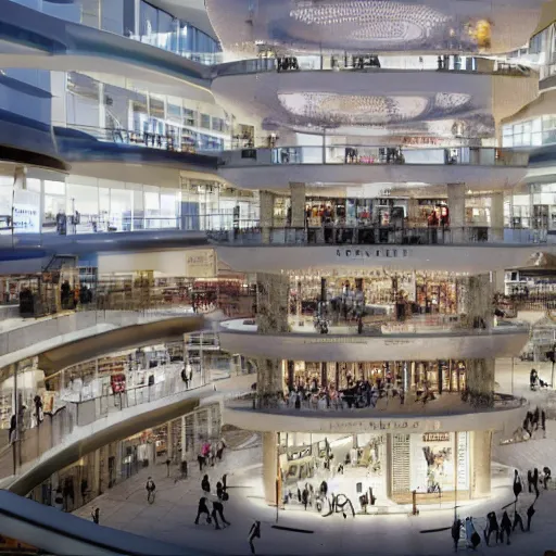 Image similar to the tower of babel transformed into a mall in 2 0 2 2