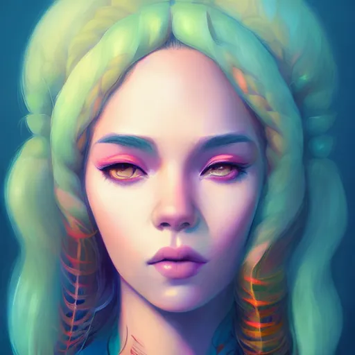 Image similar to portrait of a beautiful hippie, art by lois van baarle and ross tran and sam yang, digital art, high detail, sharp focus, unreal engine 5, trending on artstation, deviantart, pinterest, 4 k uhd image