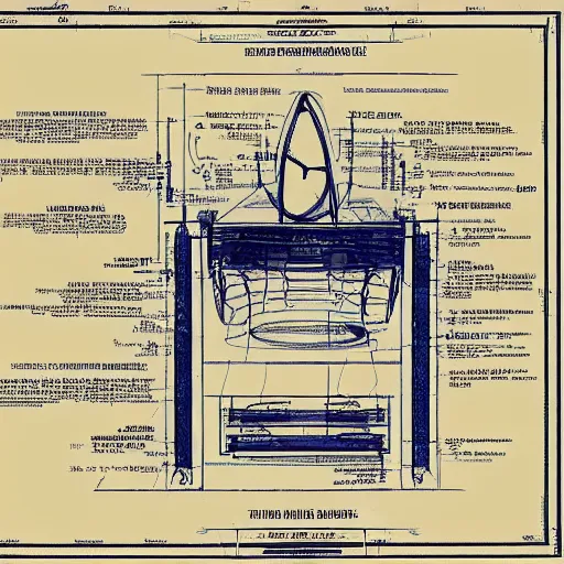 Image similar to blueprint of a time machine