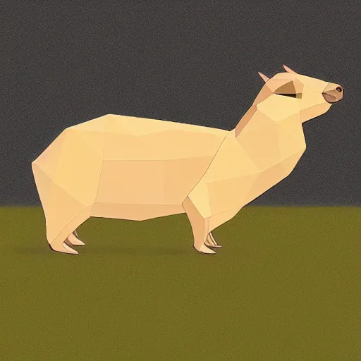 Image similar to low polygon capybara