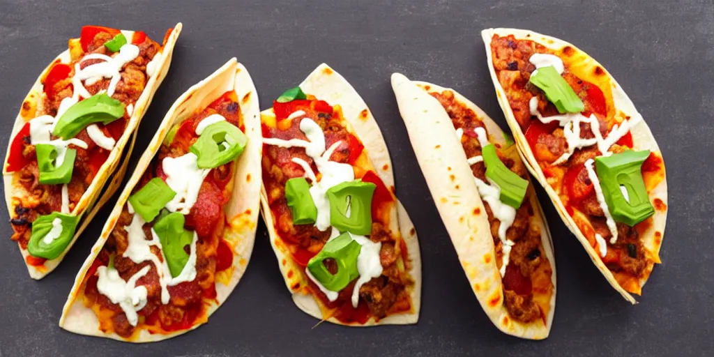 Image similar to pizza tacos