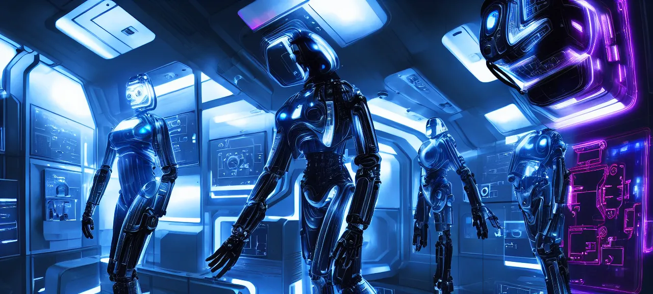 Image similar to beauty cybersuits in holograms of alien artifacts, electrical case display, total recall tech, ultrarealistic, dramatic lighting, electrical details, high details, 4k, 8k, best, accurate, photorealism, ultrarealistic, digital painting, beautiful lighting