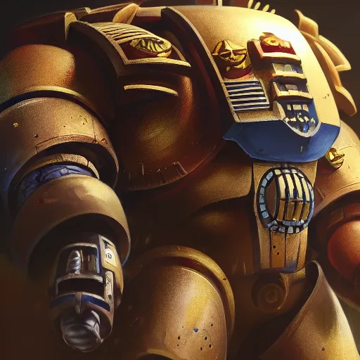 Image similar to a highly detailed digital painting of space marine from warhammer 4 0 k by bobby chiu, trending on artstation, octane render, 4 k, unreal 5, macro photography, goro fujita