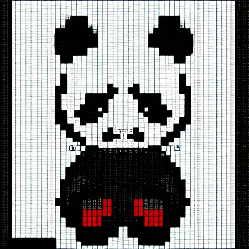 Prompt: panda in cga pixel art