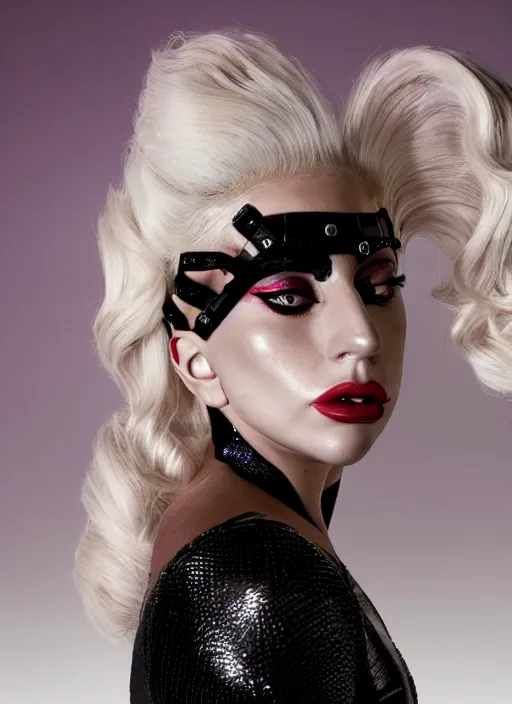 Image similar to lady gaga by nick knight, born this way, born this way album, red weapon 8 k s 3 5, cooke anamorphic / i lenses, highly detailed, cinematic lighting