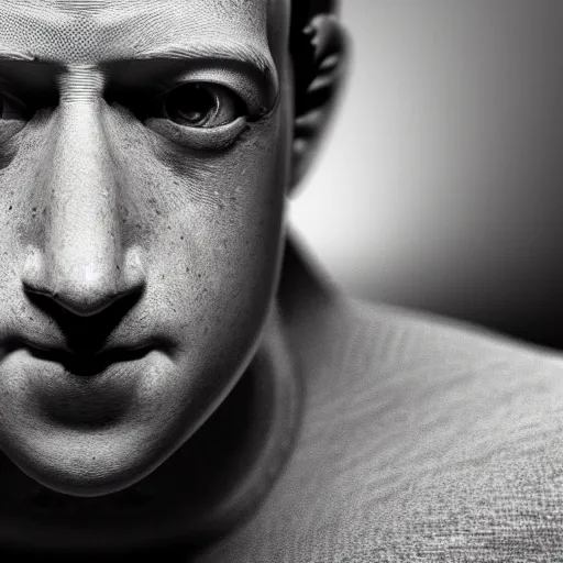 Prompt: Mark Zuckerberg as a creepy futuristic Robot from Black Mirror, hyperrealistic, highly detailed, depth of field, High definition, 8k, octane render, artstation