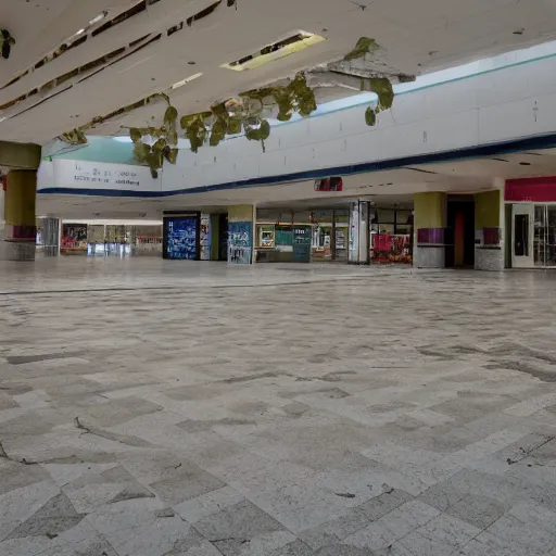 Prompt: abandoned mall,highly detailed,8K