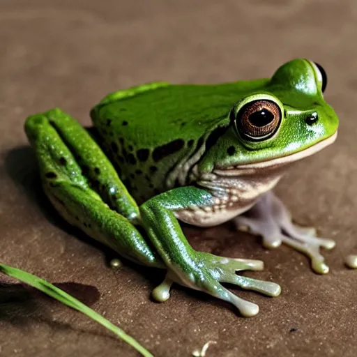 Image similar to frog in yogurt