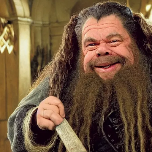 Prompt: Warwick Davis as Hagrid