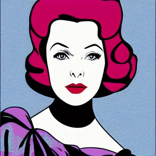 Image similar to beautiful digital illustration of Vivien Leigh by Patrick Nagel artist