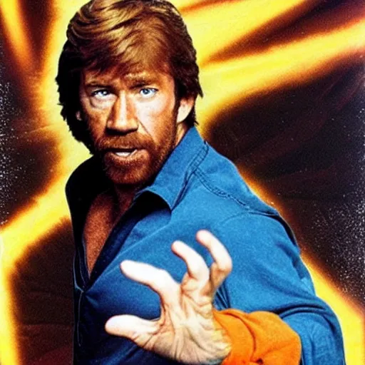 Image similar to chuck norris throwing a kamehameha