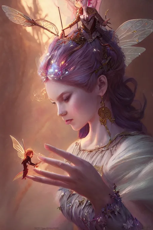 Image similar to fairy princess, highly detailed, d & d, fantasy, highly detailed, digital painting, trending on artstation, concept art, sharp focus, illustration, art by artgerm and greg rutkowski and fuji choko and viktoria gavrilenko and hoang lap