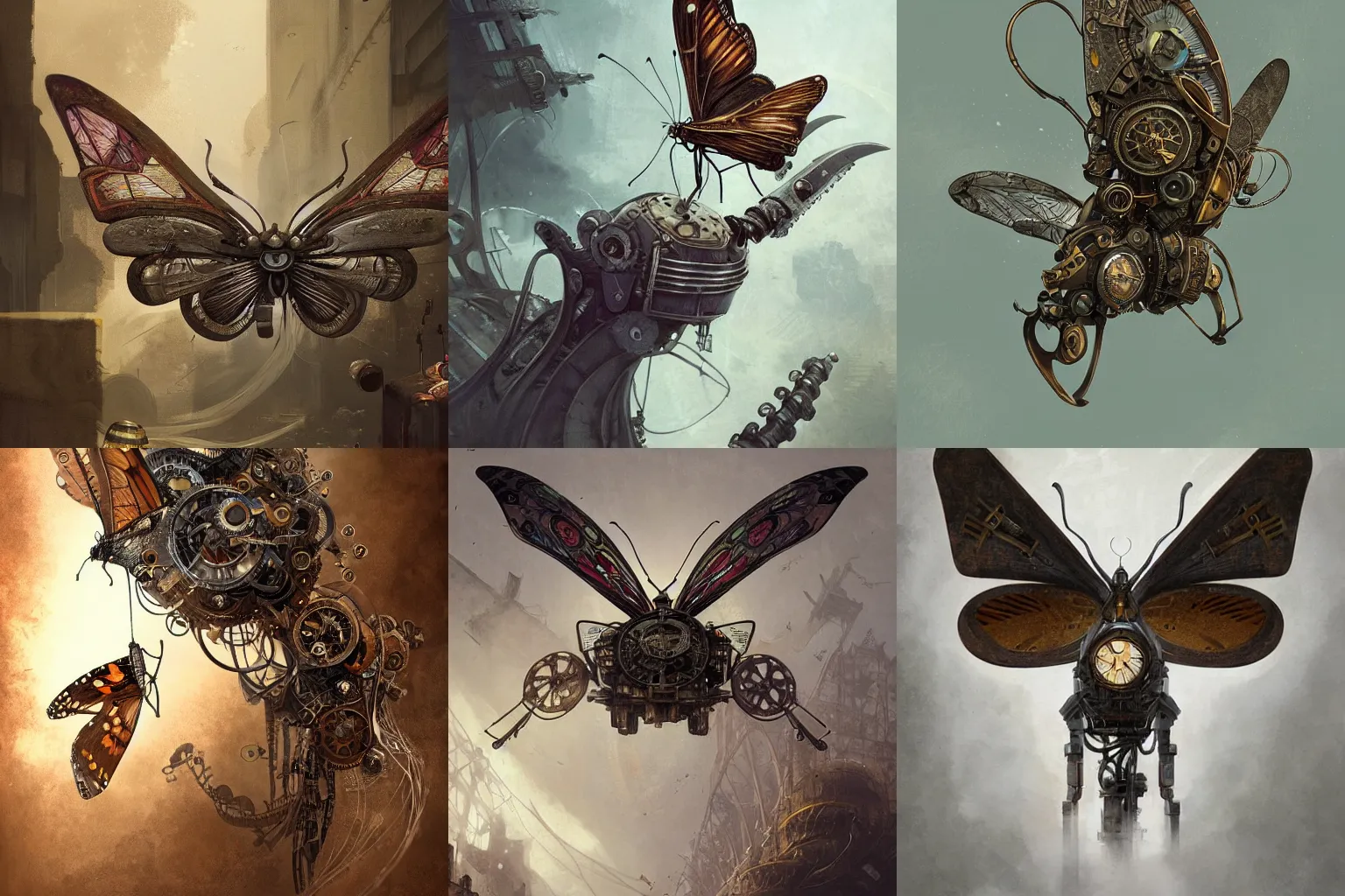 Prompt: photo of a mechanical butterfly, steampunk, fantasy, intricate, elegant, highly detailed, digital painting, artstation, concept art, smooth, sharp focus, illustration, by Taran Fiddler and greg rutkowski