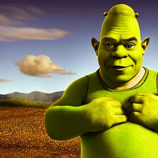 Image similar to shrek as walter white in'breaking bad'( 2 0 1 2 ), movie still frame, oscar nominated cinematography, volumetric lighting, 8 k resolution, beautiful composition