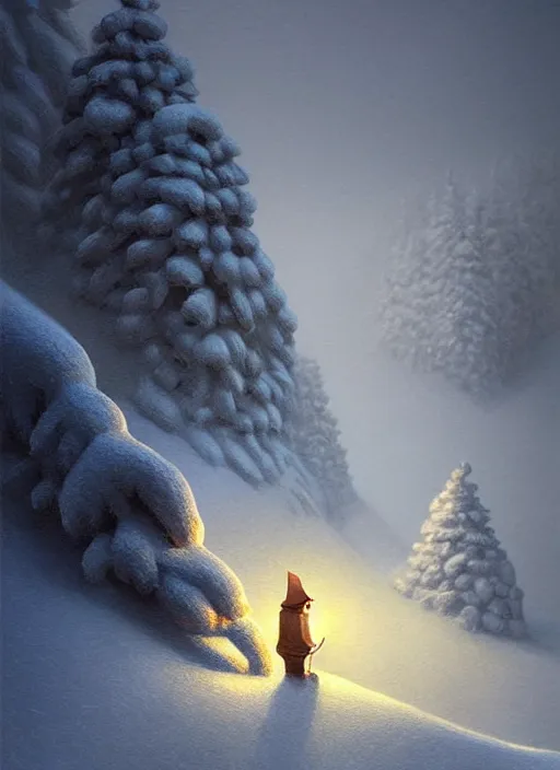 Prompt: winter evenings in the low - poly hills, diffuse lighting, intricate, surrealism!!!!!!!, highly detailed, lifelike, photorealistic, digital painting, artstation, illustration, surreal concept art, smooth, sharp focus, by greg rutkowski, chris tulloch mccabe, valentina remenar and asher duran,