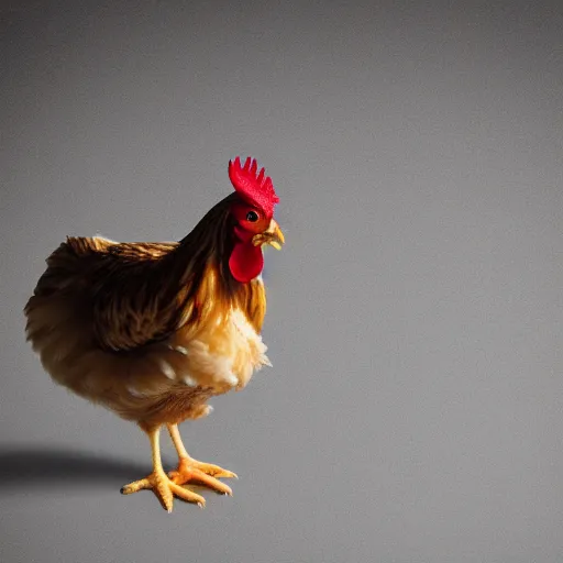 Image similar to a high quality photo of a chicken wearing a suit, Romanticism, 8k