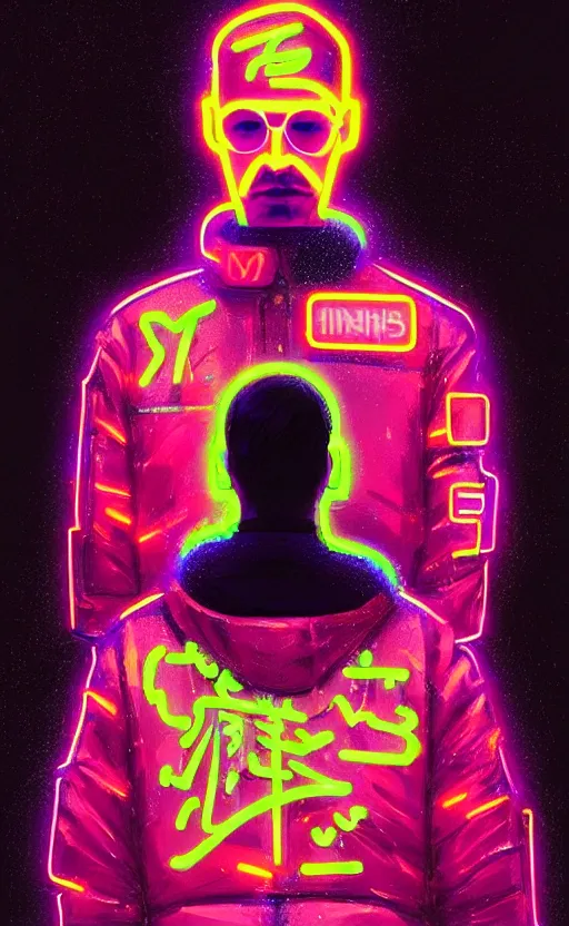 Image similar to detailed profile of Steve Jobs portrait Neon Operator, cyberpunk futuristic neon, reflective puffy coat, decorated with traditional Japanese ornaments by Ismail inceoglu dragan bibin hans thoma !dream detailed portrait Neon Operator Girl, cyberpunk futuristic neon, reflective puffy coat, decorated with traditional Japanese ornaments by Ismail inceoglu dragan bibin hans thoma greg rutkowski Alexandros Pyromallis Nekro Rene Maritte Illustrated, Perfect face, fine details, realistic shaded, fine-face, pretty face