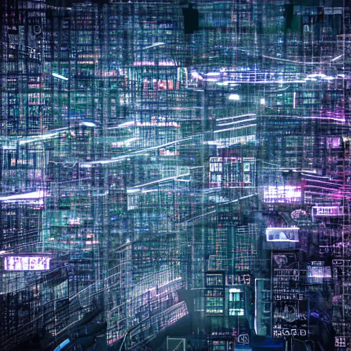 Prompt: cyberspace tokyo japan digital matrix dystopia metropolis