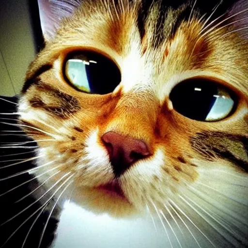 Image similar to selfie of a funny cat