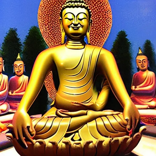 Image similar to the buddha in a foot race