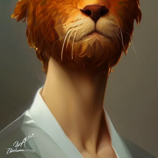 Prompt: portrait of garfield, intricate, elegant, highly detailed, digital painting, artstation, concept art, smooth, sharp focus, illustration, art by artgerm and greg rutkowski and alphonse mucha