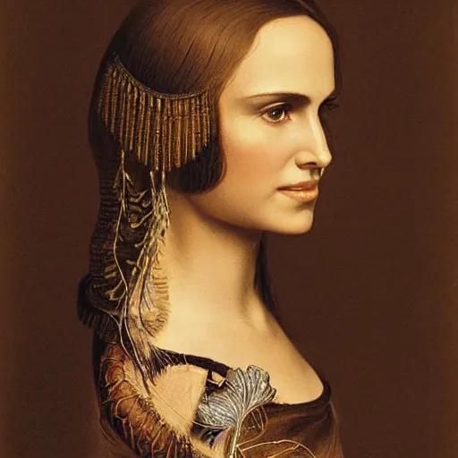 Image similar to portrait of natalie portman by ernst haeckel