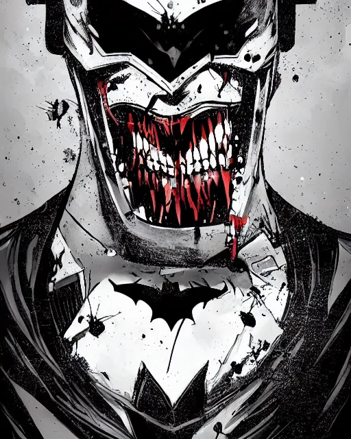 Image similar to the batman who laughs, comic strip style, dynamic lighting, fantasy concept art, trending on art station, stunning visuals, creative, cinematic, portrait, ultra detailed