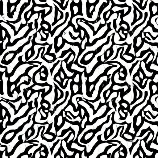 Image similar to seamless pattern of psychedelic roots. black and white, drawing, white background, seamless, ornament.