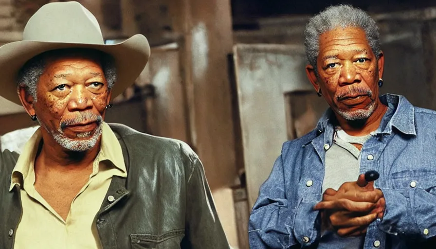 Image similar to morgan freeman as walker texas ranger