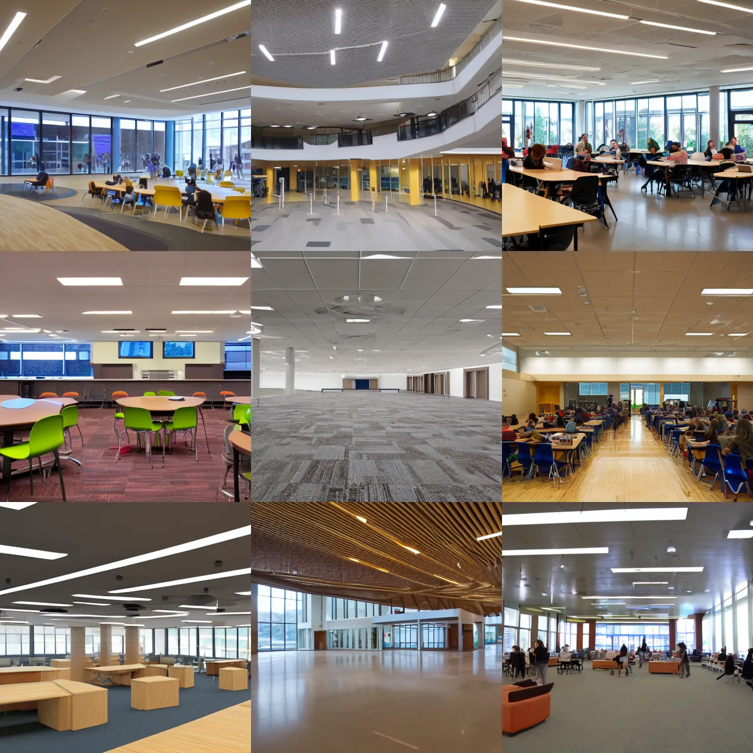 Prompt: The New School University Center interior