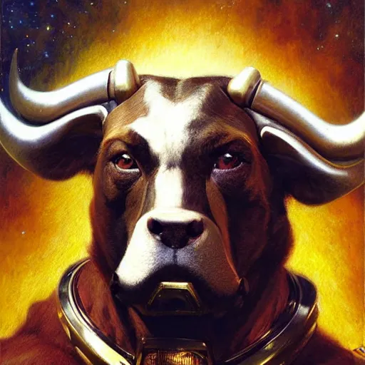 Image similar to a portrait of a bull dogman canine star trek captain. highly detailed painting by gaston bussiere, craig mullins, j. c. leyendecker, furry