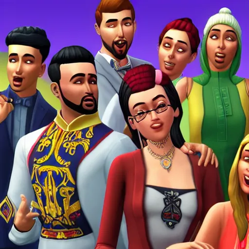 Prompt: The Sims 4: Byzantine Empire, video game cover