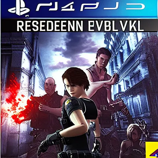 Image similar to video game box art of a ps 5 game called resident evil x : the revenge of nemesis, 4 k, highly detailed cover art.