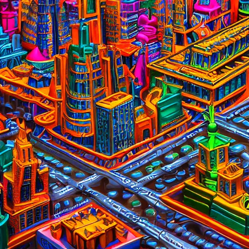 Image similar to metropolitan city made entirely of play - doh, extreme realism, extremely detailed digital painting, highly detailed, abstract, 1 9 2 0's colored pencil art style, deep aesthetic, 8 k, highly ornate intricate details, cinematic lighting, rich colors, digital artwork, ray tracing, hyperrealistic, photorealistic, cinematic landscape, trending on artstation, concept art,