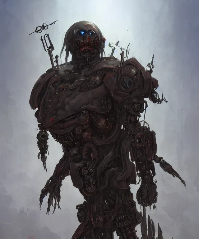 Prompt: a cyborg undead dread knight in the style of brian froud in the style of stan stalenhag trending on artstation deviantart pinterest furaffinity detailed realistic hd 8 k high resolution