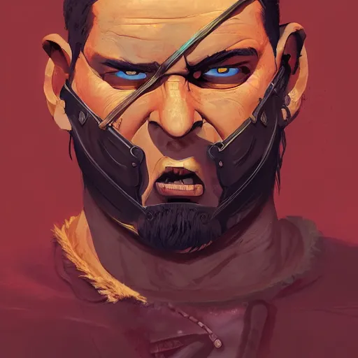 Image similar to face icon stylized minimalist mad max 2 : the road warrior, loftis, cory behance hd by jesper ejsing, by rhads, makoto shinkai and lois van baarle, ilya kuvshinov, rossdraws global illumination