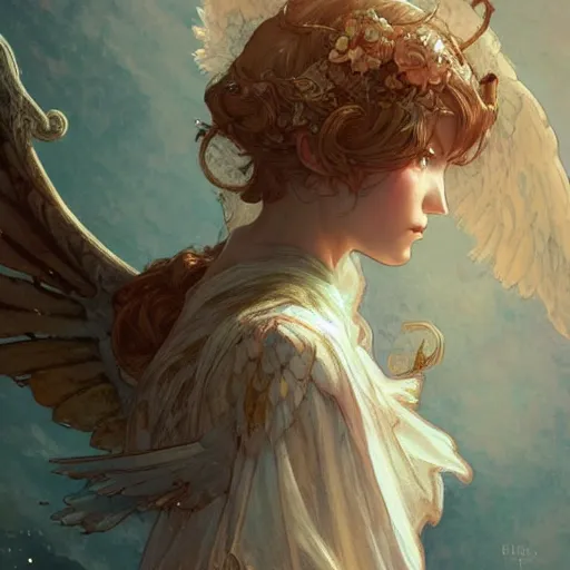 Image similar to beautiful angelic winged seductive fairy, D&D, fantasy, intricate, cinematic lighting, highly detailed, digital painting, artstation, smooth, sharp focus, illustration, art by Akihiko Yoshida, Greg Rutkowski and Alphonse Mucha, by Pixar