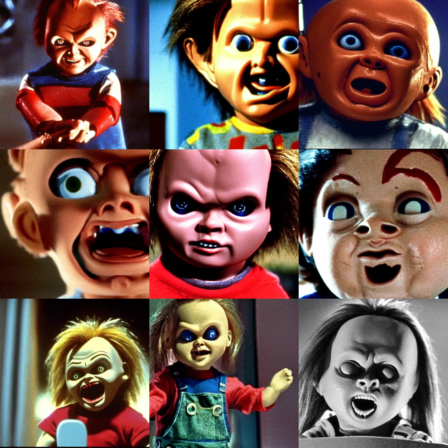Prompt: a film still from child's play ( 1 9 8 8 ) starring chucky