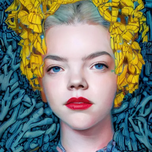 Image similar to anya taylor - joy portrait in detail by james jean,