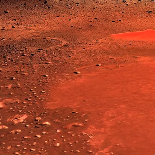 Image similar to a red river on mars.