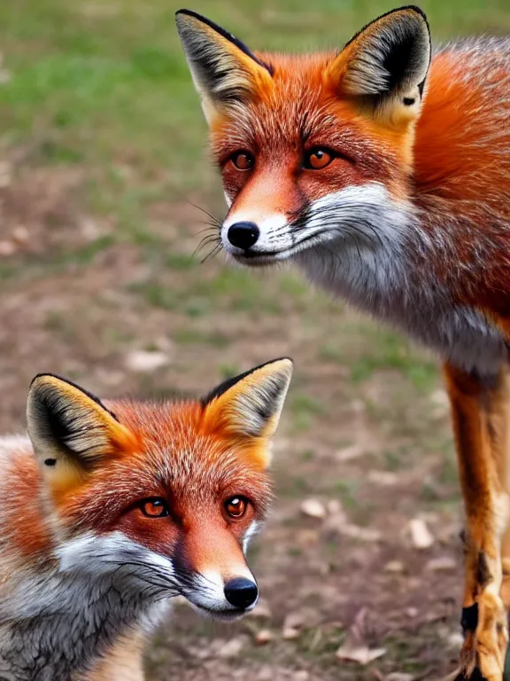 Image similar to a cross between a fox and a turkey