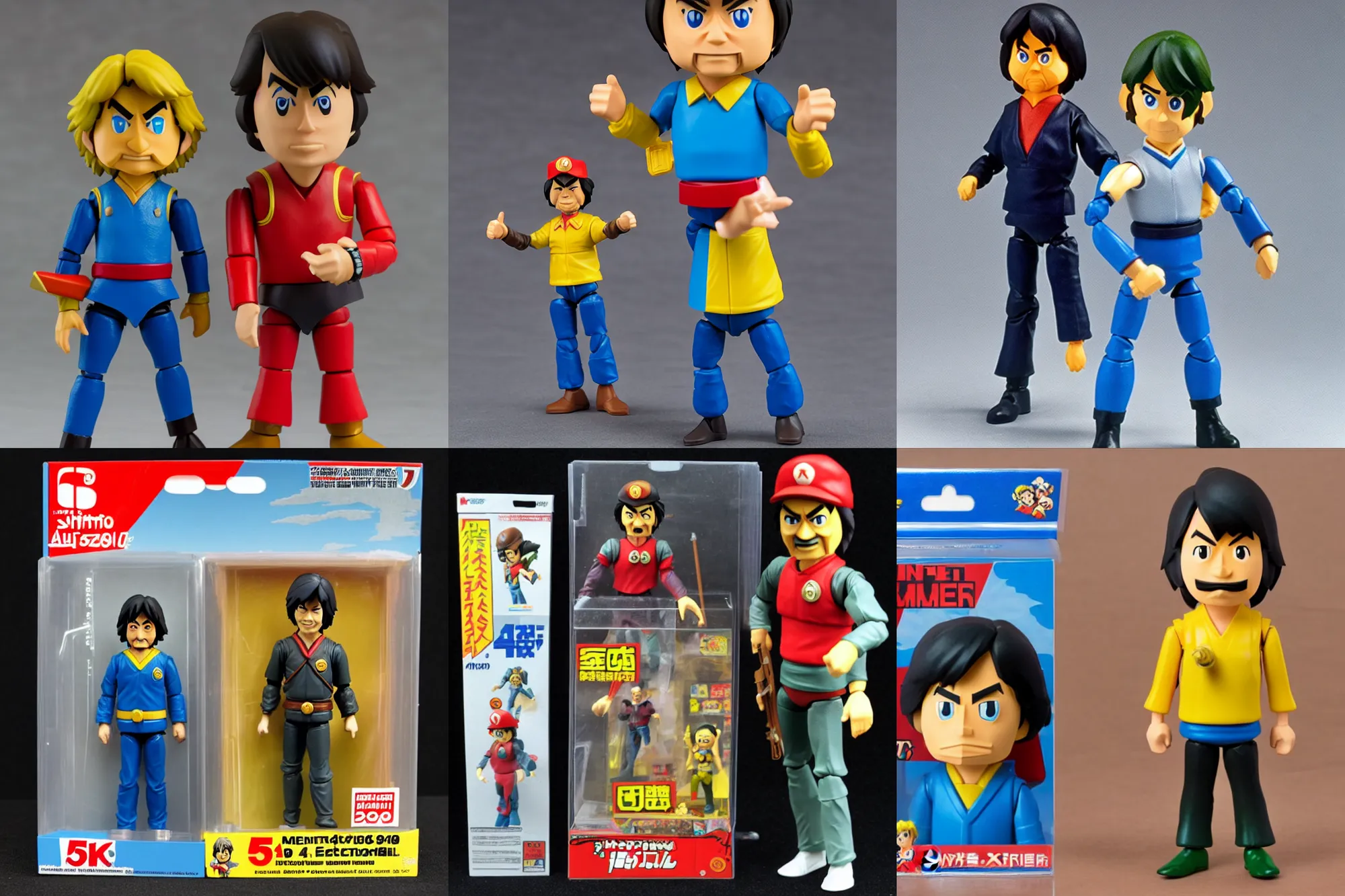 Prompt: Shigeru Miyamoto as a 1980's Kenner style action figure, 5 points of articulation, full body, 4k, highly detailed