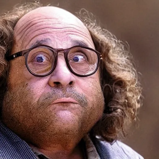 Prompt: Danny DeVito as Jesus in the last supper