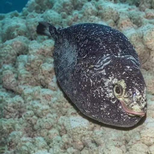 Image similar to photo of newly discovered mysterious deep sea chicken in the marianas trench