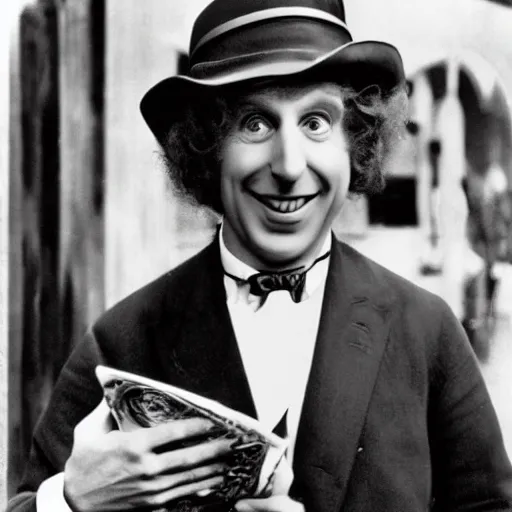 Image similar to harpo marx at the jalta conference
