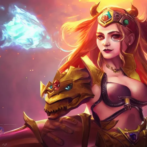 Image similar to Cara Delavigne as a League of Legends champion, trending on Art Station