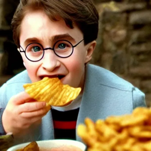 harry potter eating chips | Stable Diffusion | OpenArt